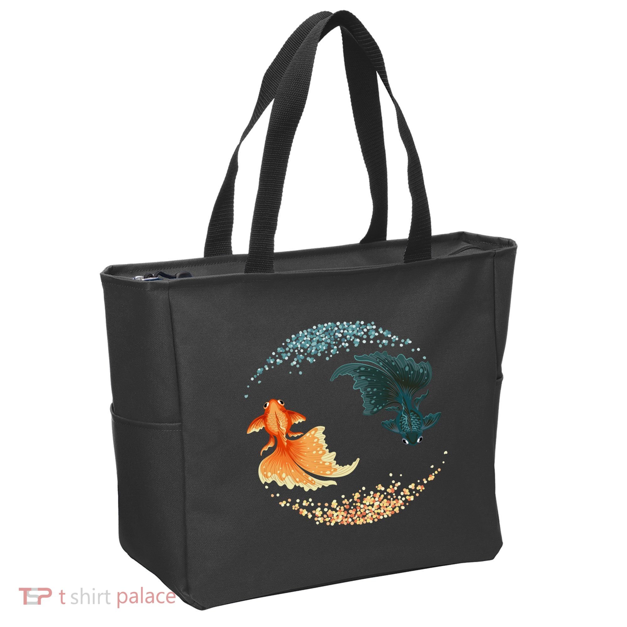 Black Goldfish Tote Bag