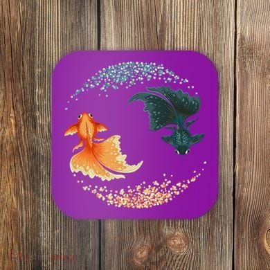 Black Goldfish Coaster