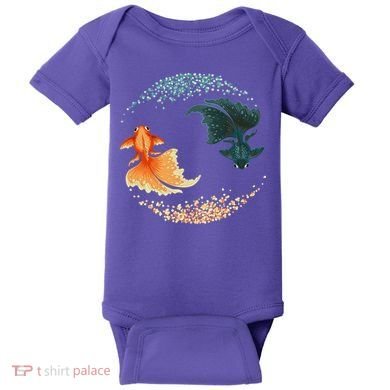 Black Goldfish Baby Bodysuit