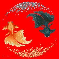 Black Goldfish Santa Hat thumb 1