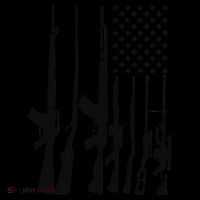 Black Gun American Flag - Rifle Weapon Firearm 2nd Amendment Coffee Mug thumb 5