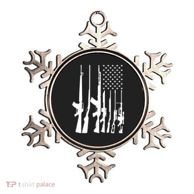Black Gun American Flag - Rifle Weapon Firearm 2nd Amendment Ornament