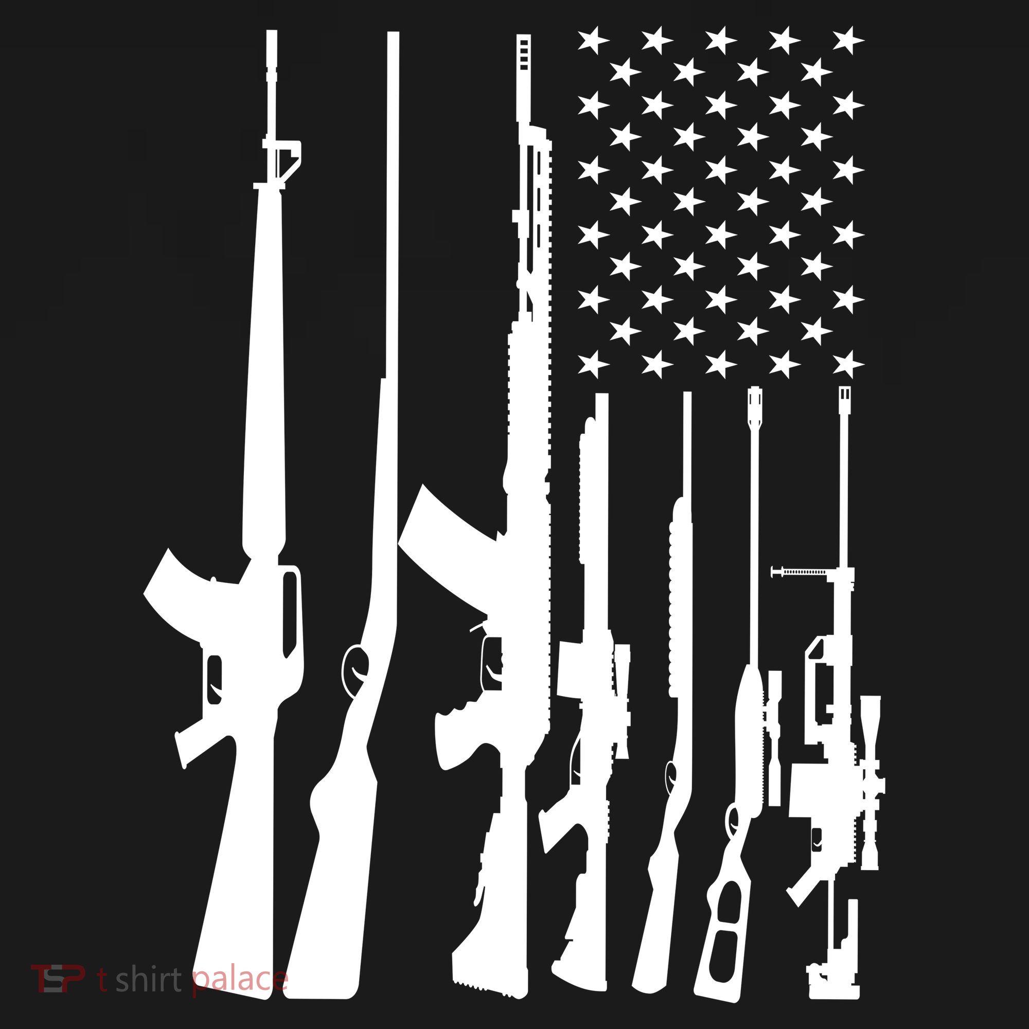 Black Gun American Flag - Rifle Weapon Firearm 2nd Amendment Visor