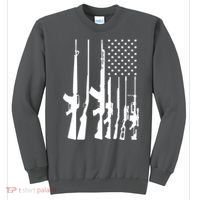 Black Gun American Flag - Rifle Weapon Firearm 2nd Amendment Sweatshirt thumb 0