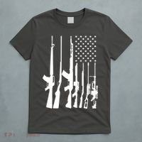 Black Gun American Flag - Rifle Weapon Firearm 2nd Amendment T-Shirt thumb 5