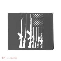 Black Gun American Flag - Rifle Weapon Firearm 2nd Amendment Mousepad thumb 0