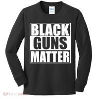 Black Guns Matter 2nd Amendment Kids Long Sleeve Shirt thumb 0