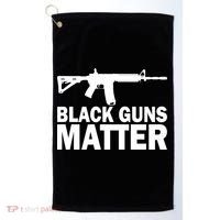 Black Guns Matter AR-15  Golf Towel thumb 0