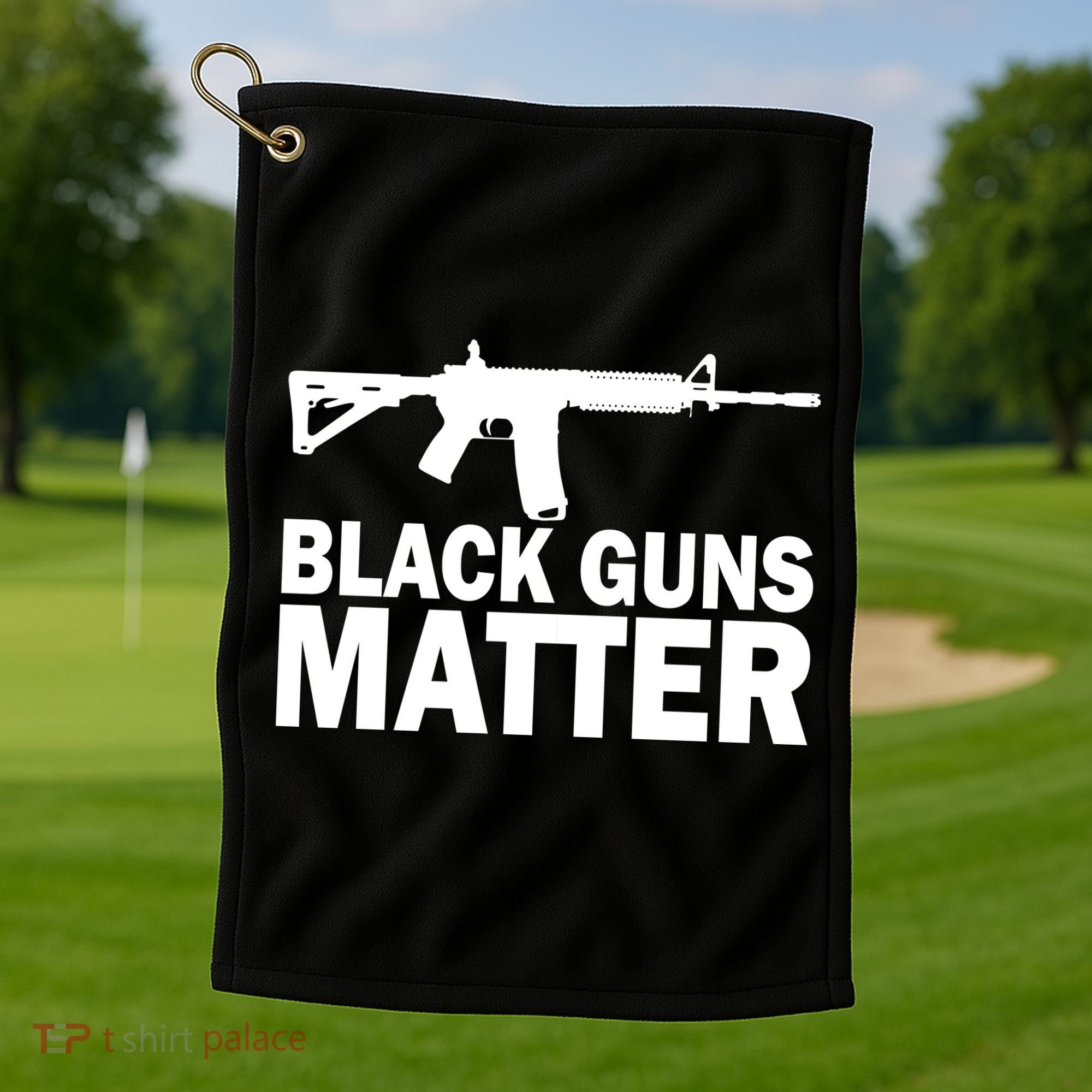Black Guns Matter AR-15  Golf Towel