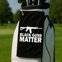 Black Guns Matter AR-15  Golf Towel thumb 2