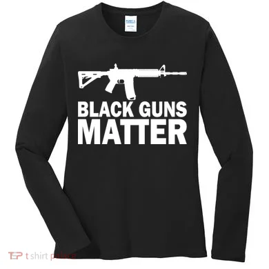 Black Guns Matter AR-15  Women's Long Sleeve Shirt