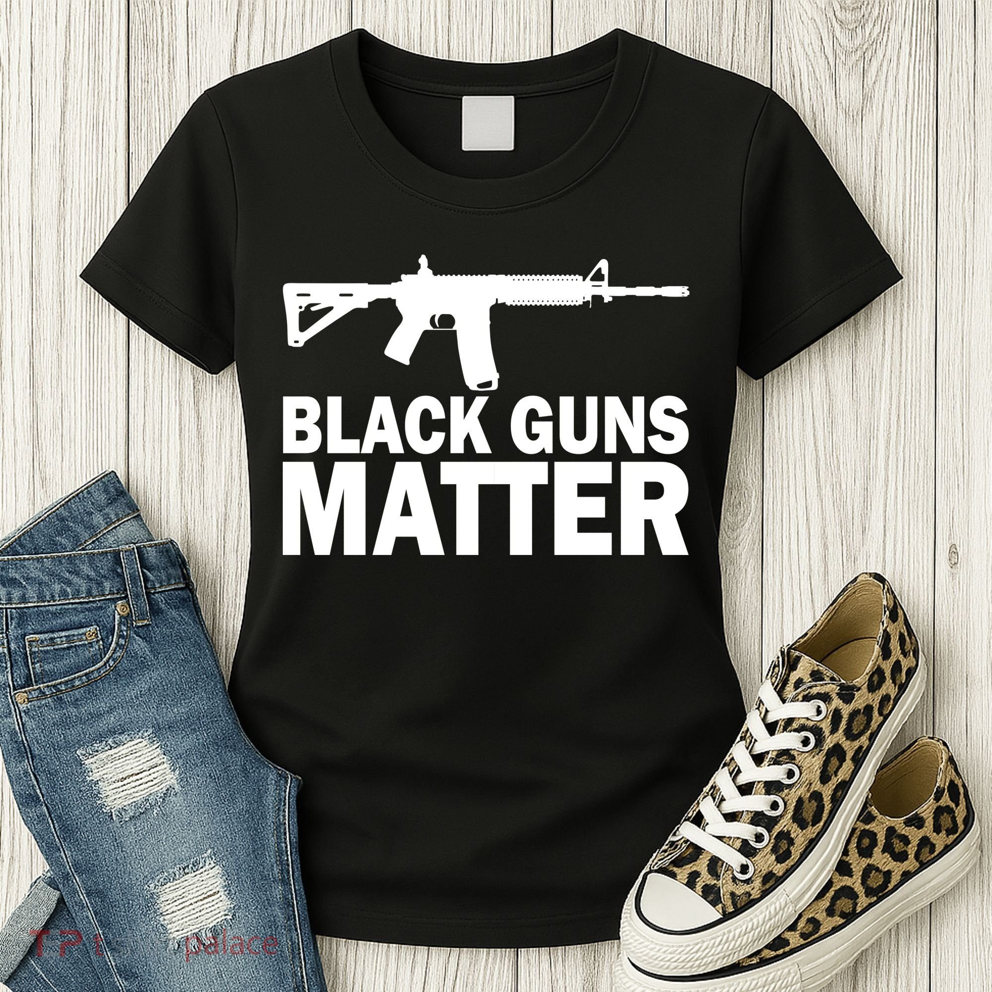Black Guns Matter AR-15  Women's T-Shirt