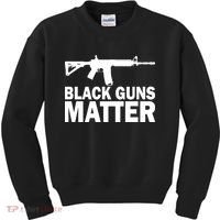 Black Guns Matter AR-15  Kids Sweatshirt thumb 0