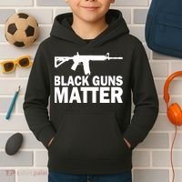 Black Guns Matter AR-15  Kids Hoodie thumb 2