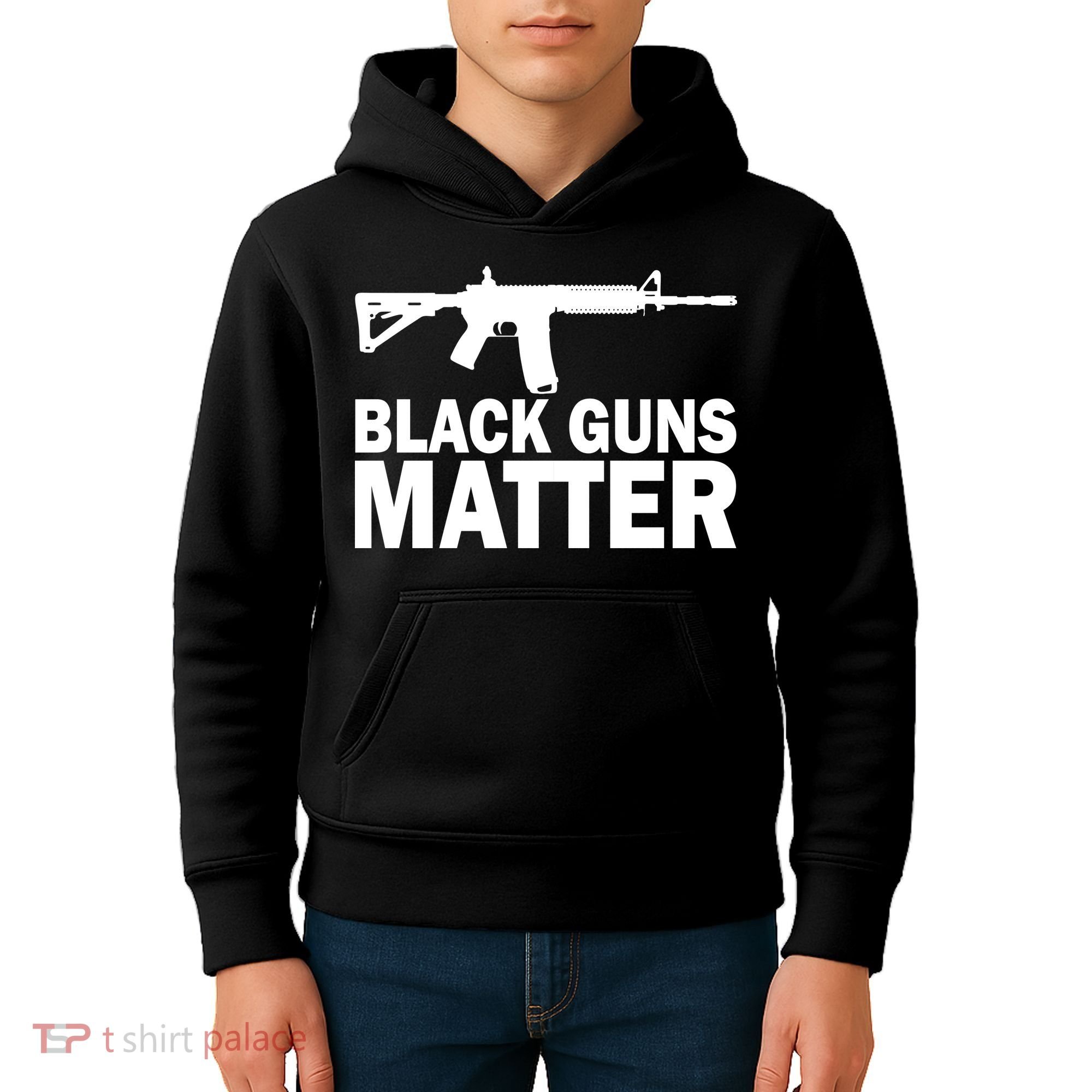Black Guns Matter AR-15  Kids Hoodie