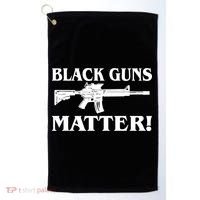 Black Guns Matter AR-15 2nd Amendment Golf Towel thumb 0