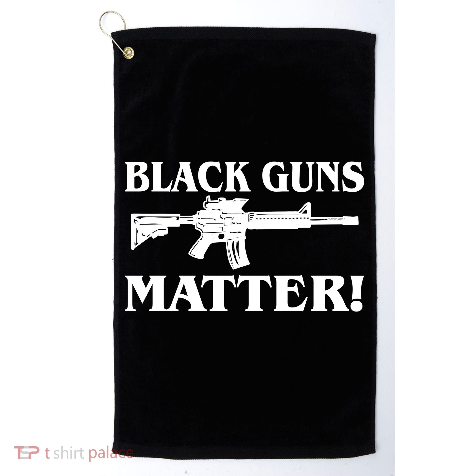 Black Guns Matter AR-15 2nd Amendment Golf Towel