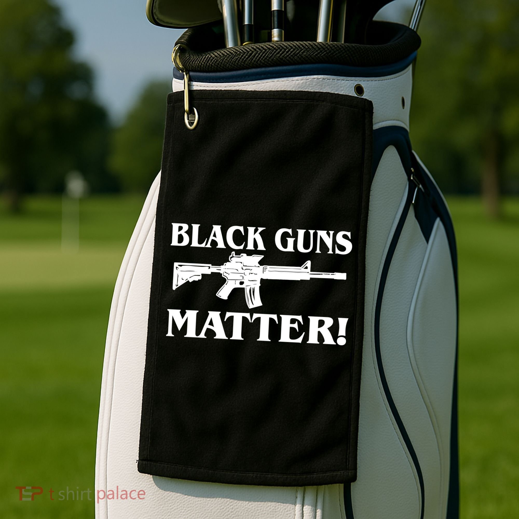 Black Guns Matter AR-15 2nd Amendment Golf Towel