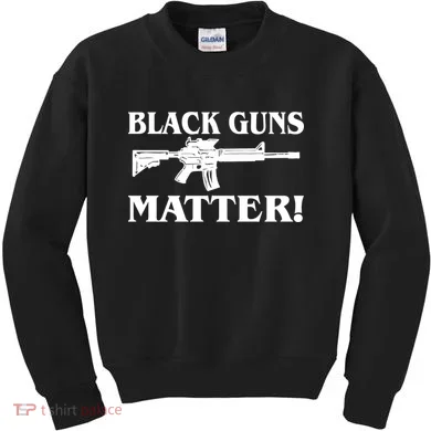 Black Guns Matter AR-15 2nd Amendment Kids Sweatshirt