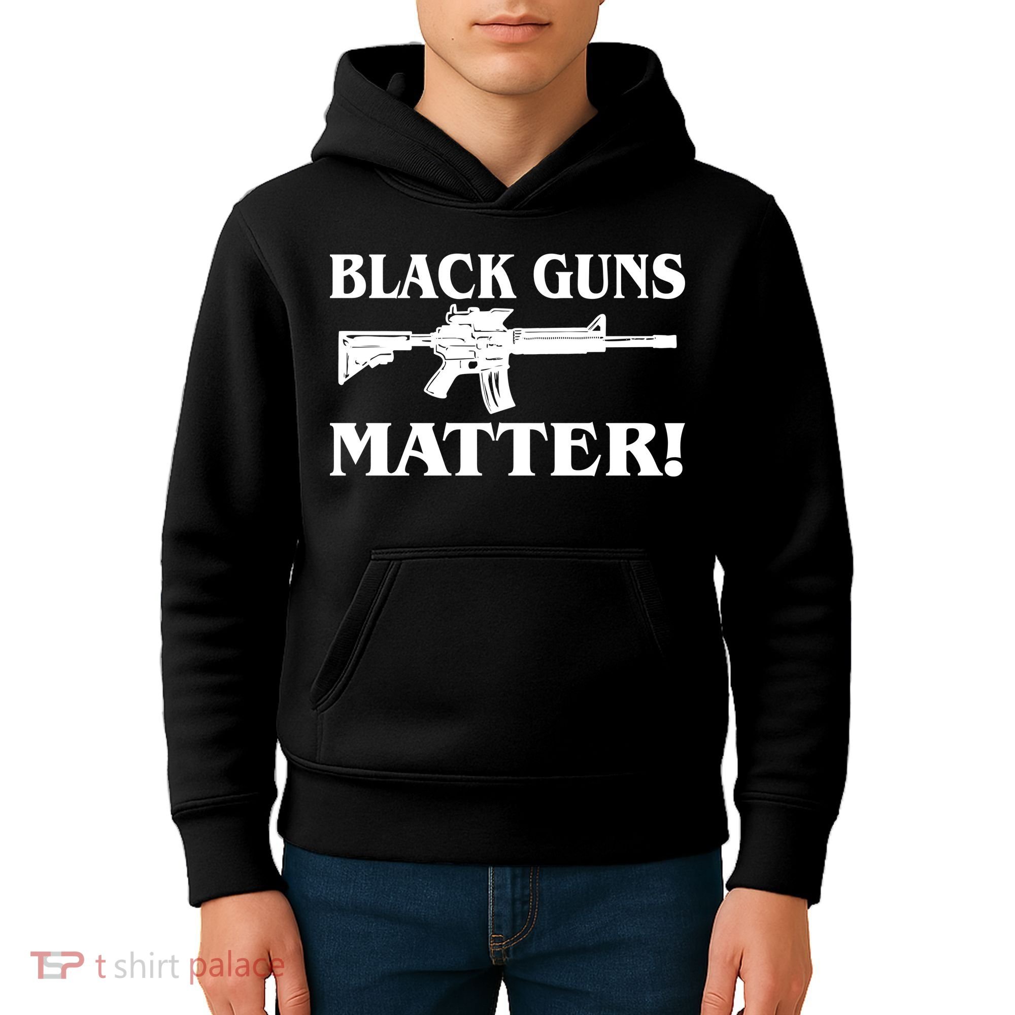 Black Guns Matter AR-15 2nd Amendment Kids Hoodie