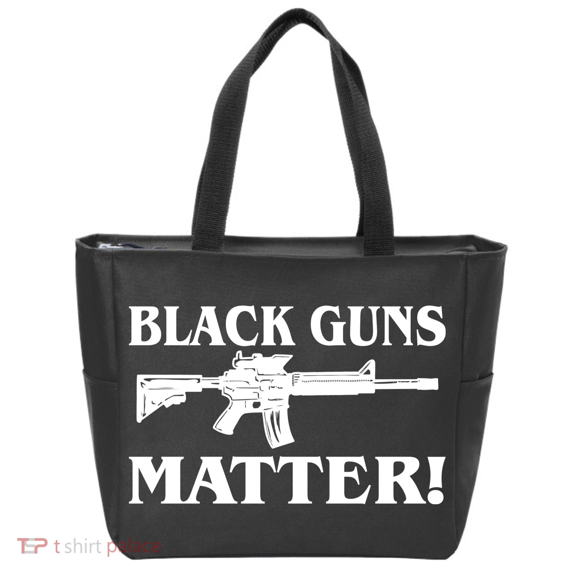 Black Guns Matter AR-15 2nd Amendment Tote Bag