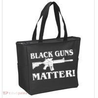 Black Guns Matter AR-15 2nd Amendment Tote Bag thumb 2