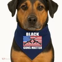 Black Guns Matter USA 2nd Amendment USA-Made Doggie Bandana thumb 1