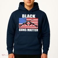Black Guns Matter USA 2nd Amendment Hoodie thumb 2