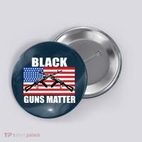Black Guns Matter USA 2nd Amendment Button thumb 0