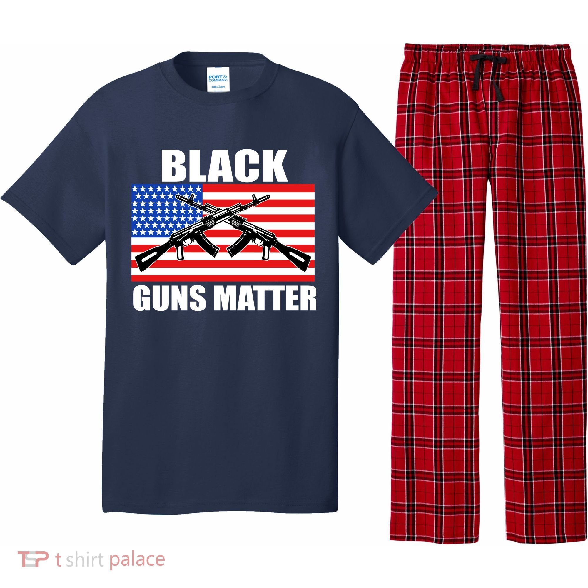 Black Guns Matter USA 2nd Amendment Pajama Set