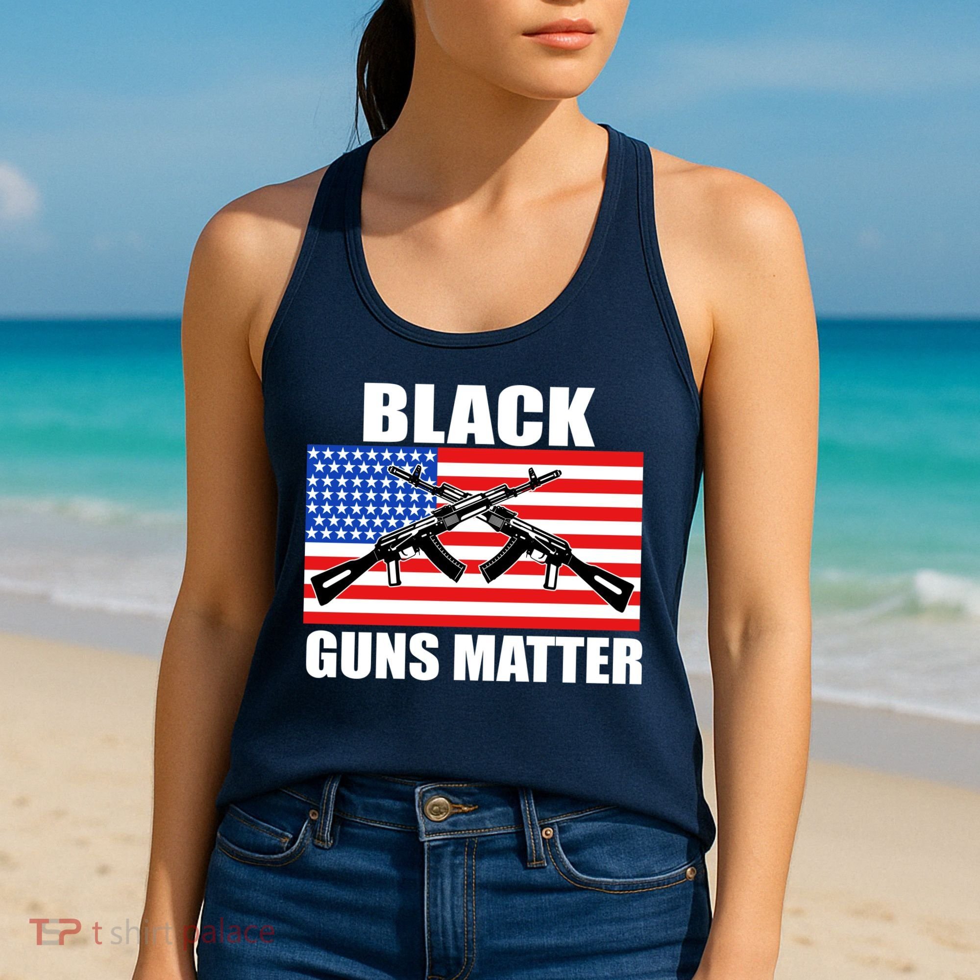 Black Guns Matter USA 2nd Amendment Women's Tank Top