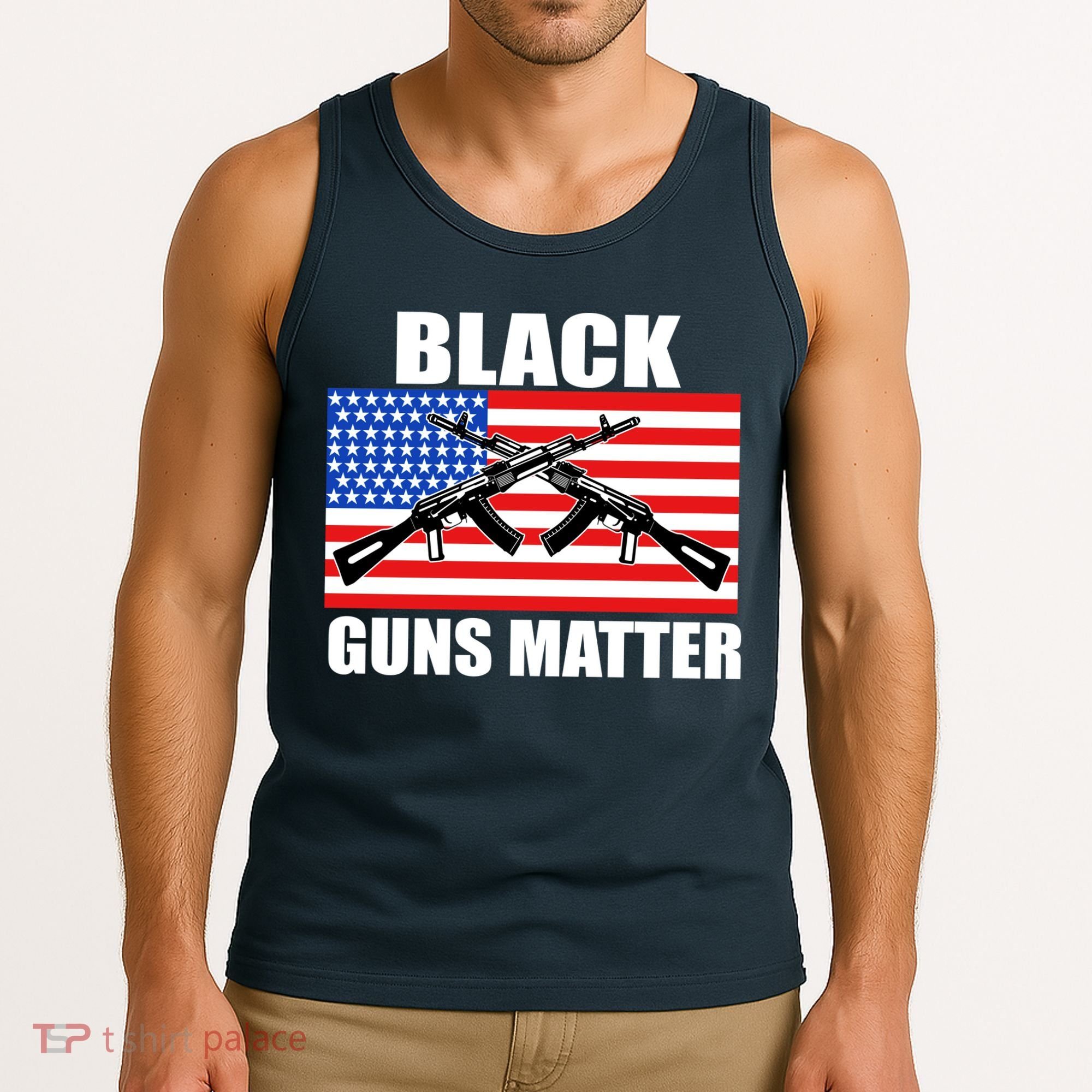 Black Guns Matter USA 2nd Amendment Tank Top