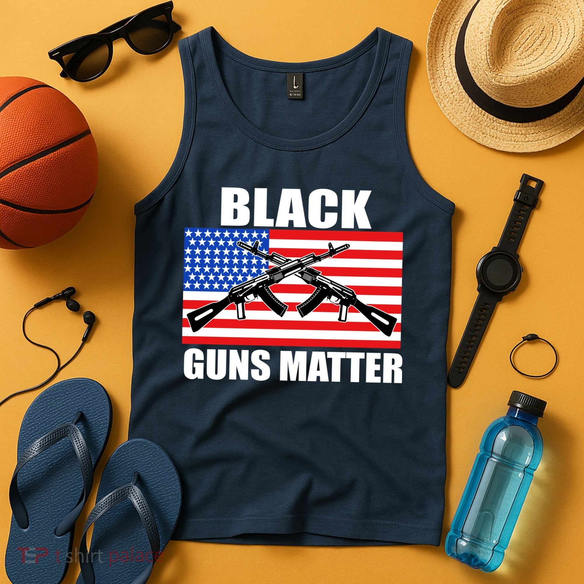 Black Guns Matter USA 2nd Amendment Tank Top