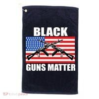 Black Guns Matter USA 2nd Amendment Golf Towel thumb 0