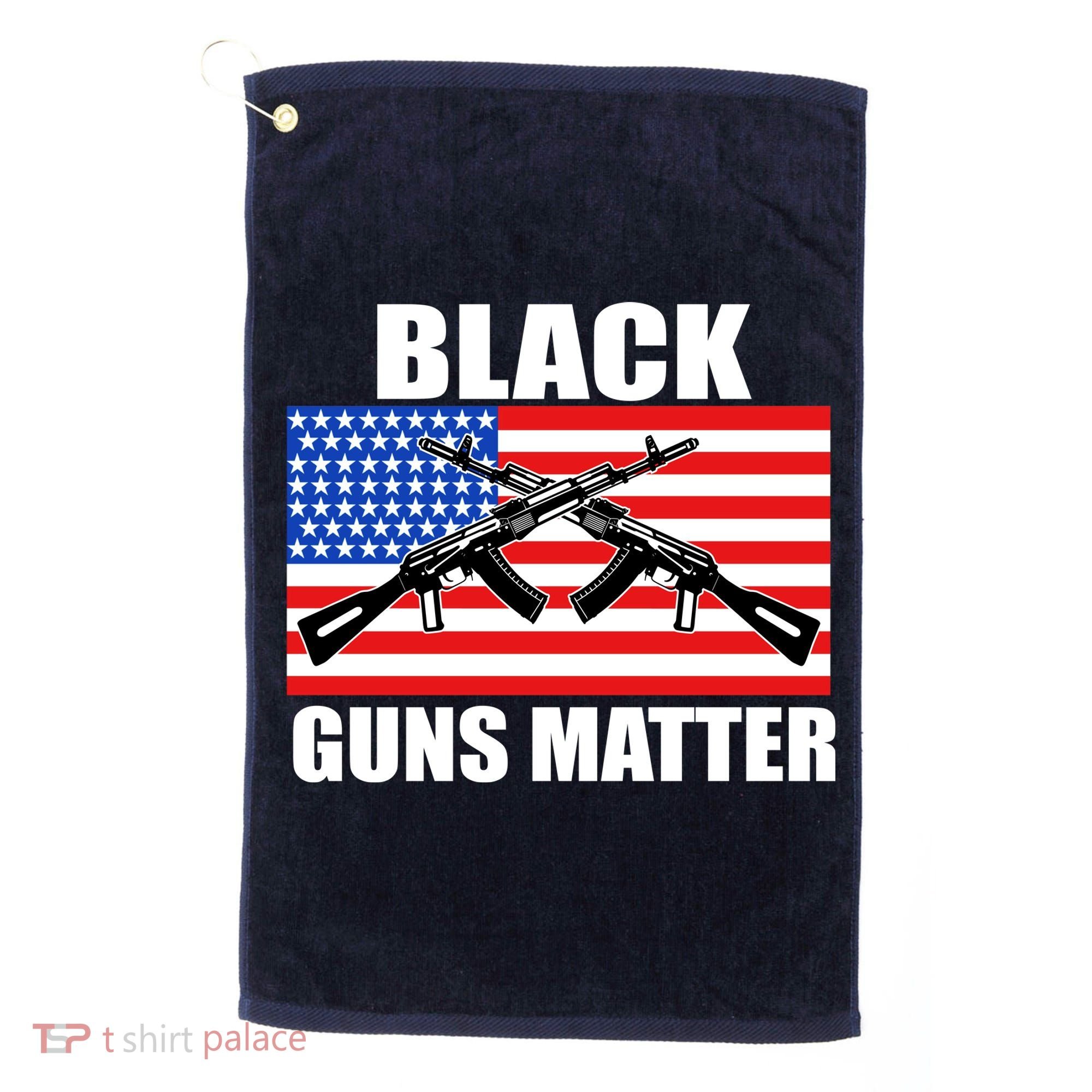 Black Guns Matter USA 2nd Amendment Golf Towel