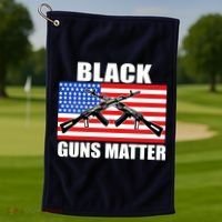 Black Guns Matter USA 2nd Amendment Golf Towel thumb 1