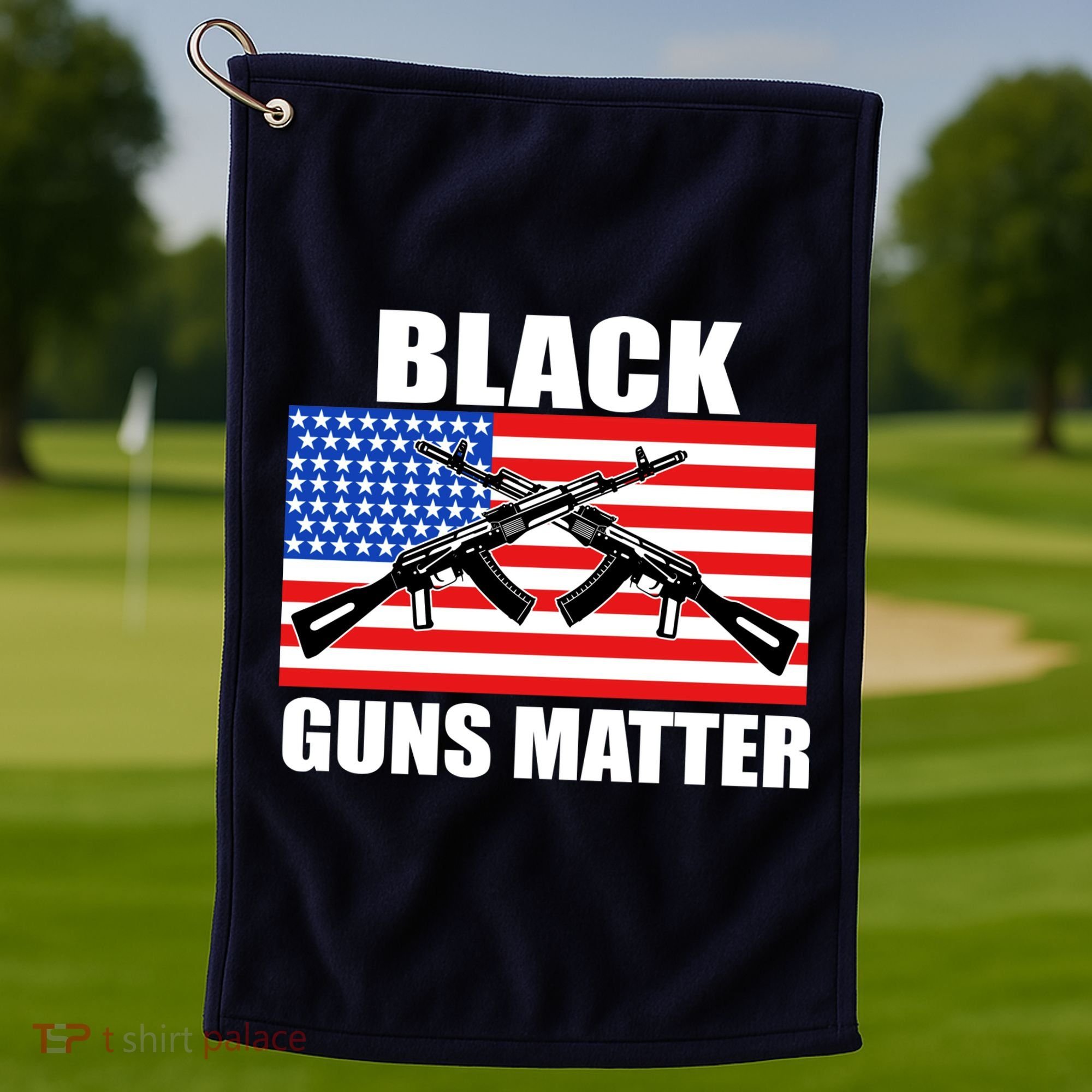 Black Guns Matter USA 2nd Amendment Golf Towel