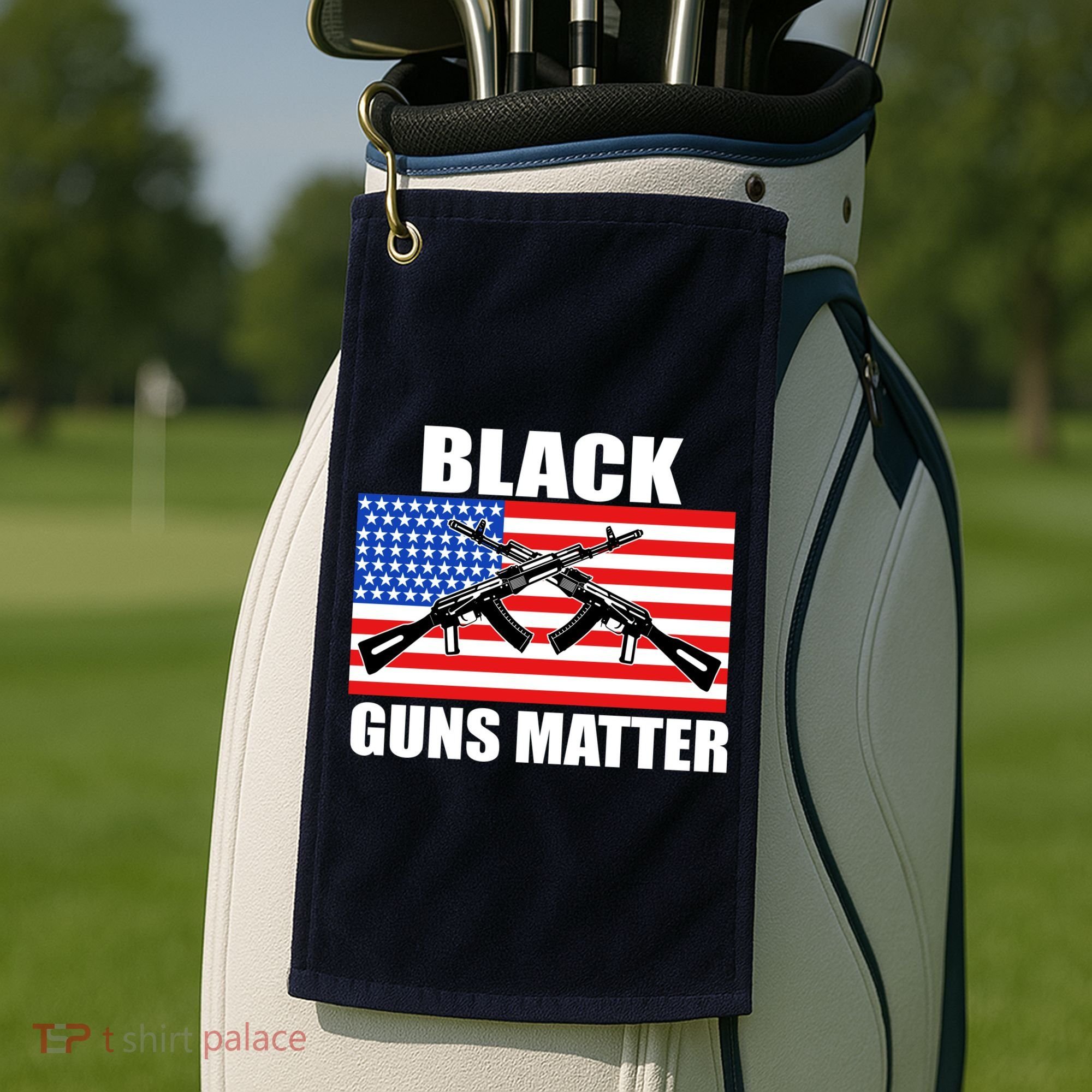 Black Guns Matter USA 2nd Amendment Golf Towel