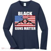Black Guns Matter USA 2nd Amendment Women's Long Sleeve Shirt thumb 0
