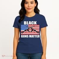 Black Guns Matter USA 2nd Amendment Women's T-Shirt thumb 4