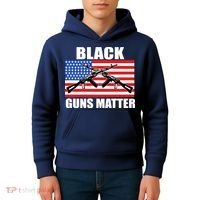 Black Guns Matter USA 2nd Amendment Kids Hoodie thumb 4