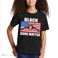 Black Guns Matter USA 2nd Amendment Kids T-Shirt thumb 2