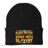 Black History Didn't Start With Slavery Beanie thumb 0