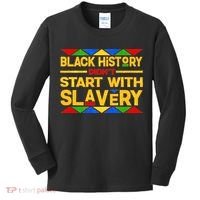 Black History Didn't Start With Slavery Kids Long Sleeve Shirt thumb 0
