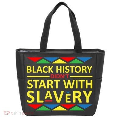 Black History Didn't Start With Slavery Colorful Tote Bag