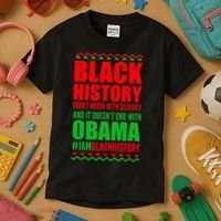 Black History Doesn't End With Obama Kids T-Shirt thumb 3