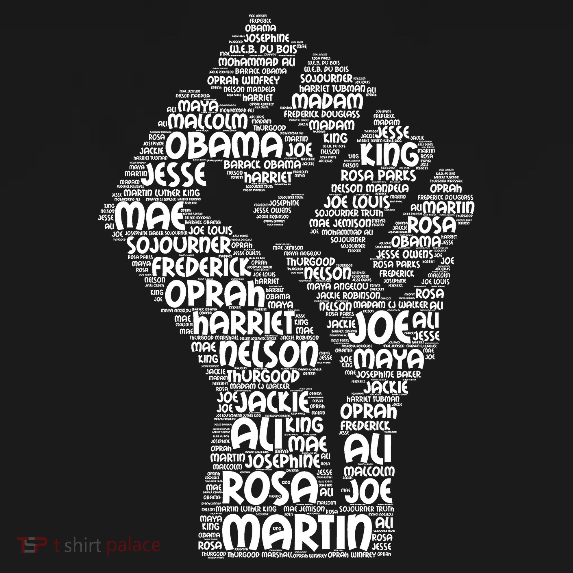 Black History Fist Of Names Tribute  Sweatshirt