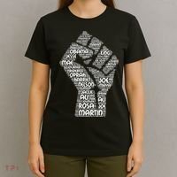 Black History Fist Of Names Tribute  T-Shirt thumb 4