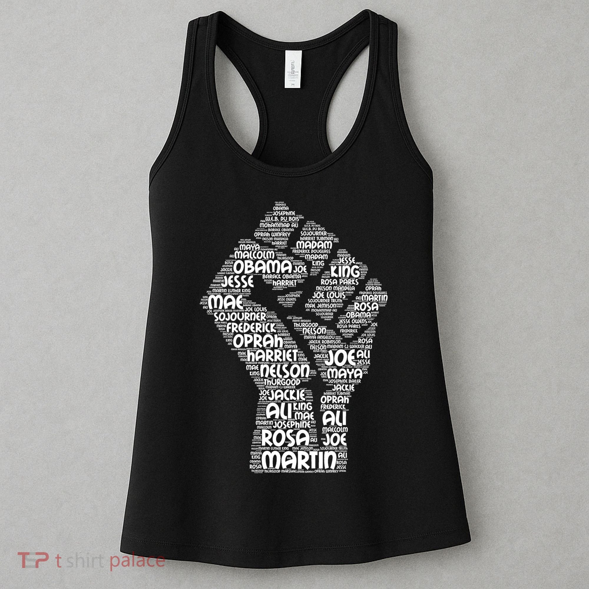 Black History Fist Of Names Tribute  Women's Tank Top