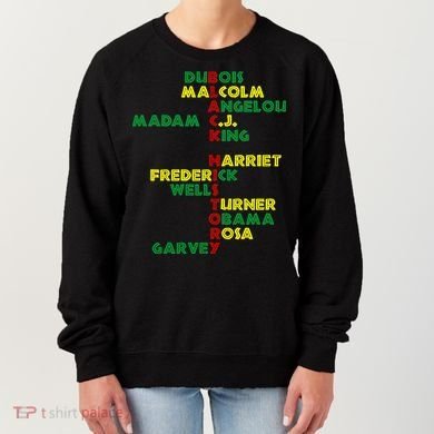 Black History Historic Leaders Proud American Women's Sweatshirt